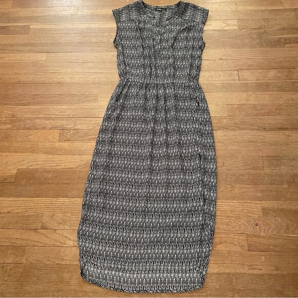 Dalia black and white sleepless lined maxi dress size small S B17 - Picture 1 of 4